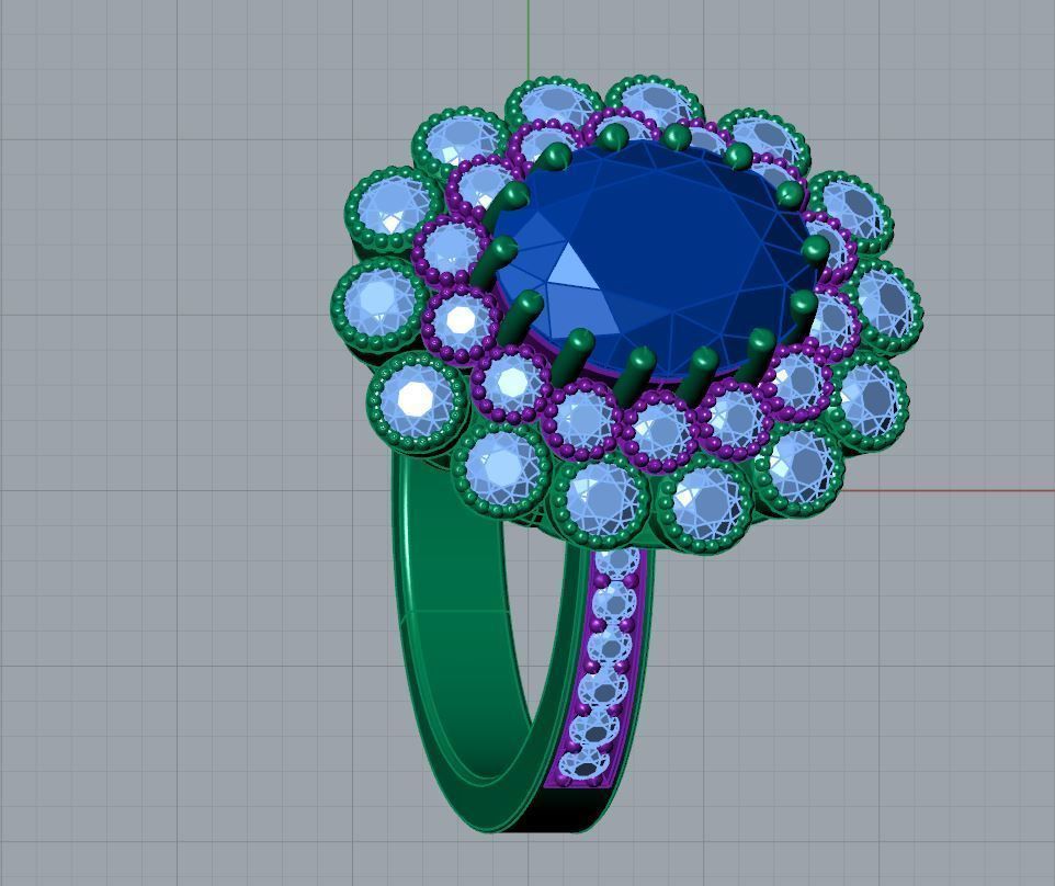 Bloom Scallop Ring 3D print model_7
