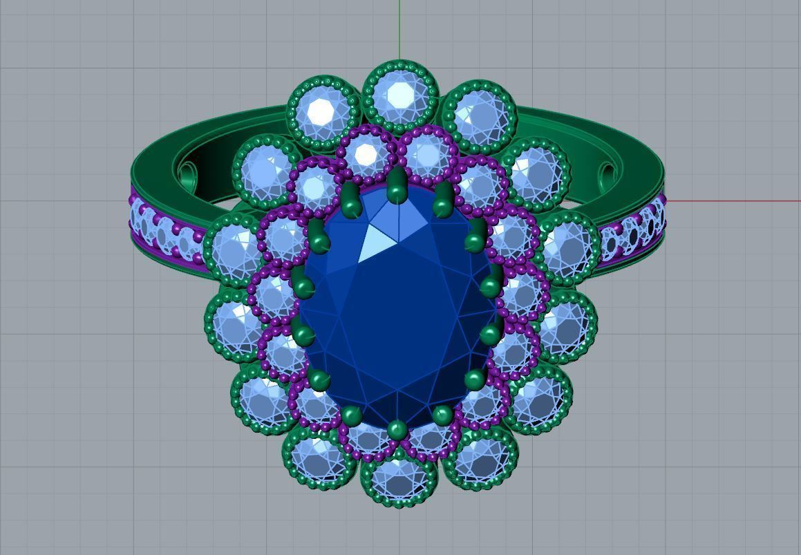 Bloom Scallop Ring 3D print model_10