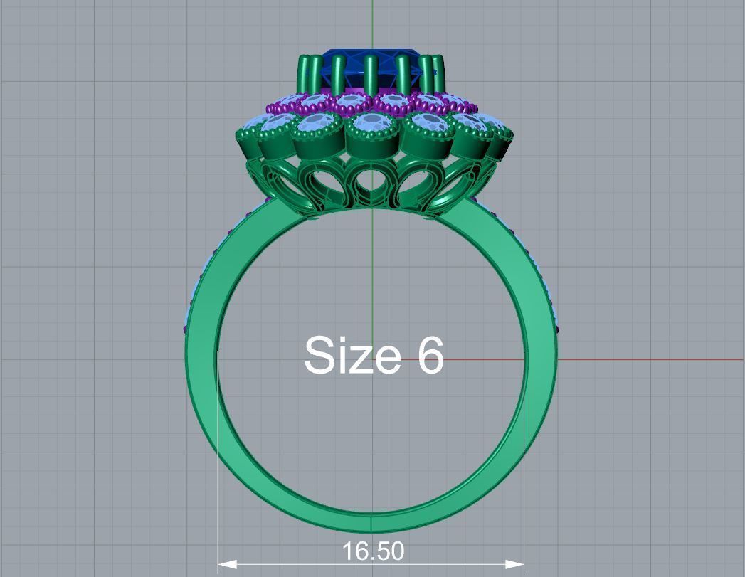 Bloom Scallop Ring 3D print model_5