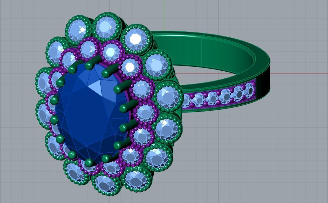 Bloom Scallop Ring 3D print model_8