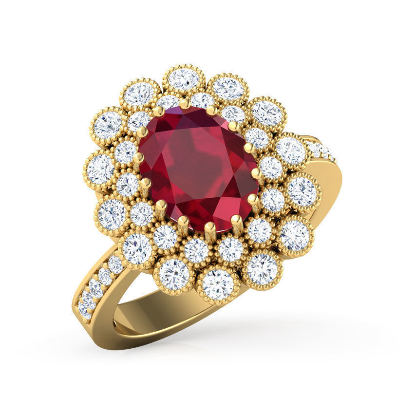 Bloom Scallop Ring 3D print model_2