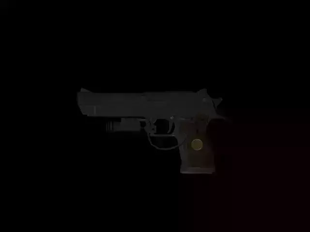 Lightning Hawk Pistol Low-poly 3D model