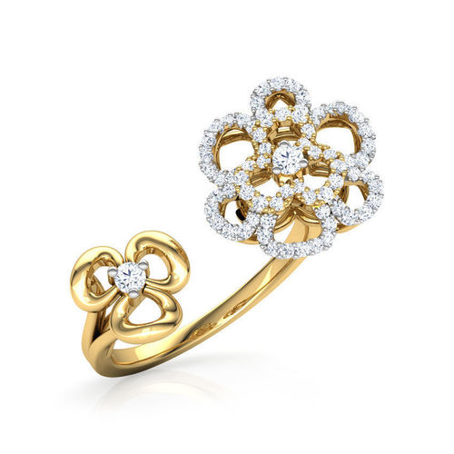 Duet Flower Ring 3D print model