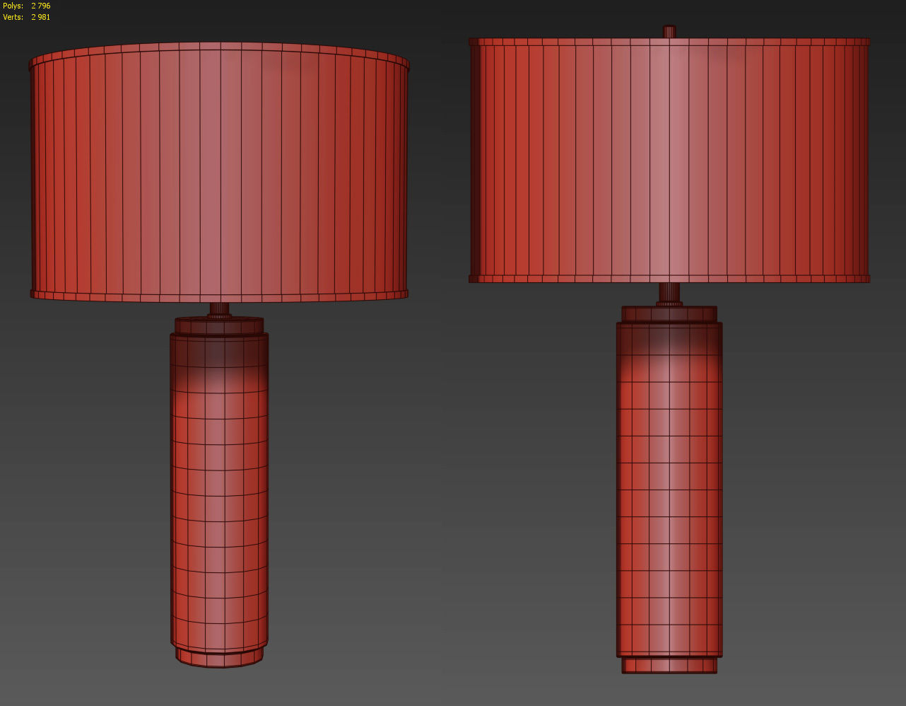 CYLINDRICAL COLUMN MARBLE TABLE LAMP 3D model_5