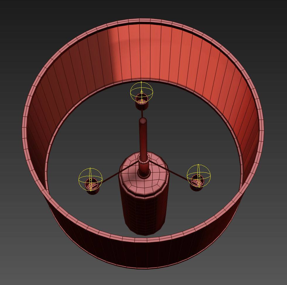 CYLINDRICAL COLUMN MARBLE TABLE LAMP 3D model_6