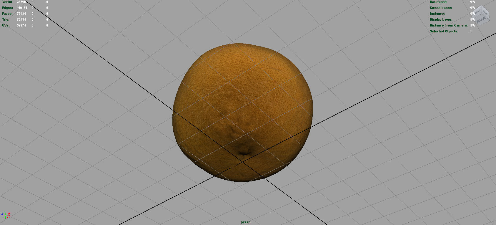 ORANGE mango Low-poly 3D model_13