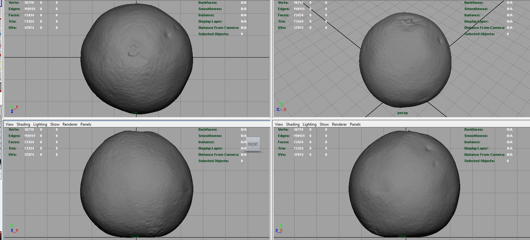 ORANGE mango Low-poly 3D model_9
