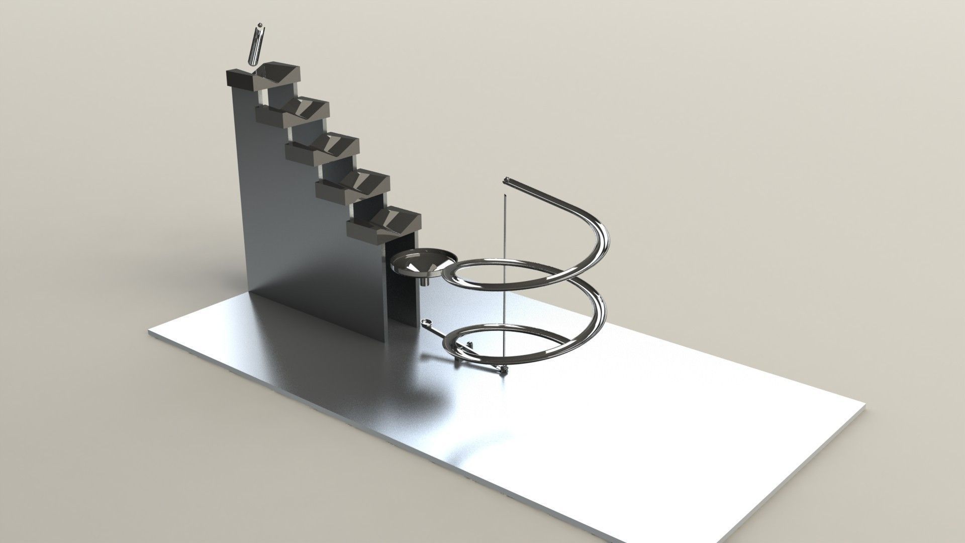 Rube Goldberg Experiment Free 3D model_2
