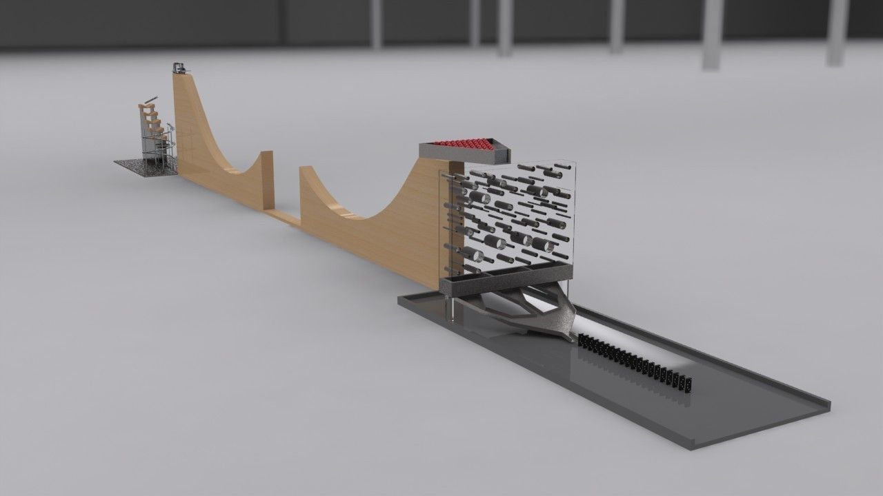 Rube Goldberg Experiment Free 3D model_1