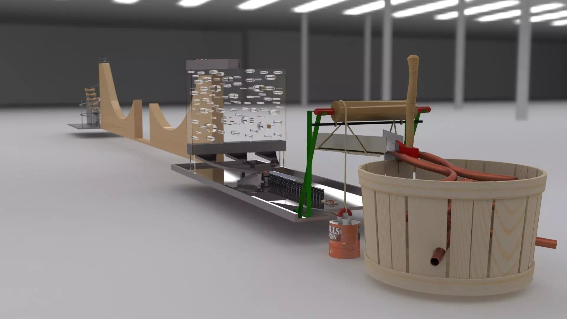 Rube Goldberg Experiment Free 3D model_0