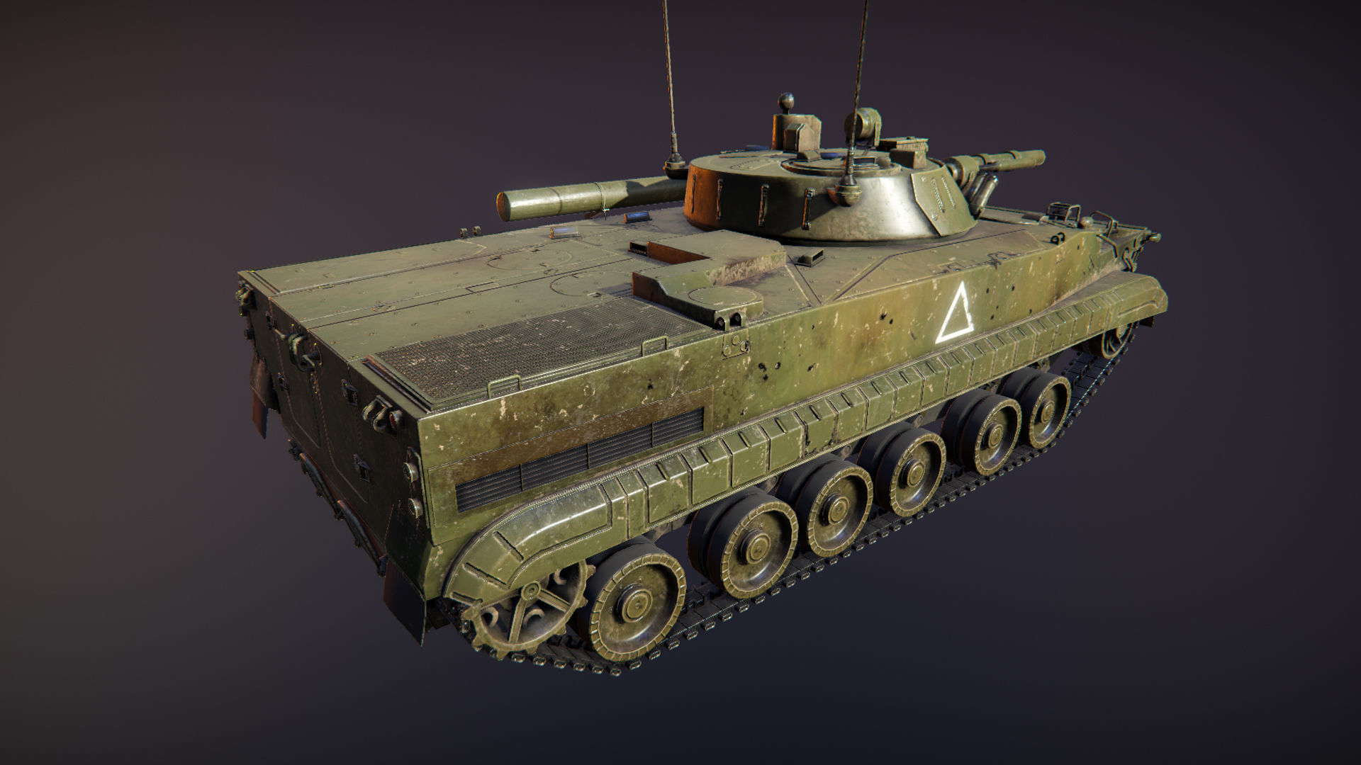 Tank BMP 3 Low-poly 3D model_2