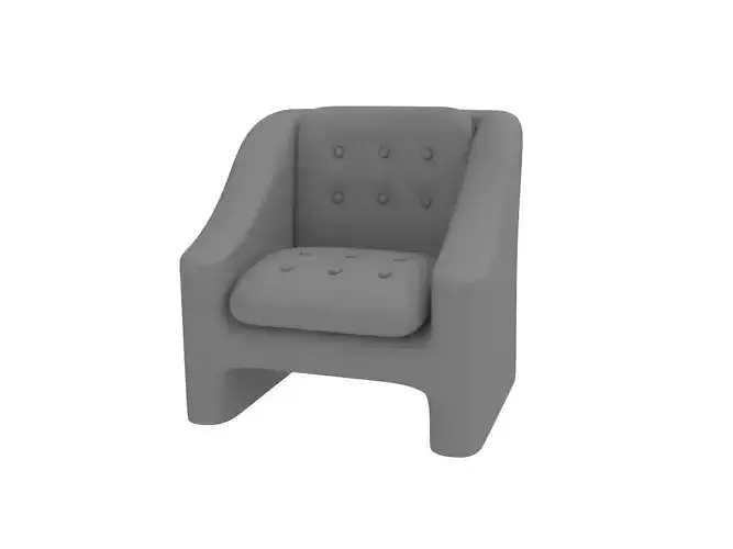 armchair chair grey living room design 3D model