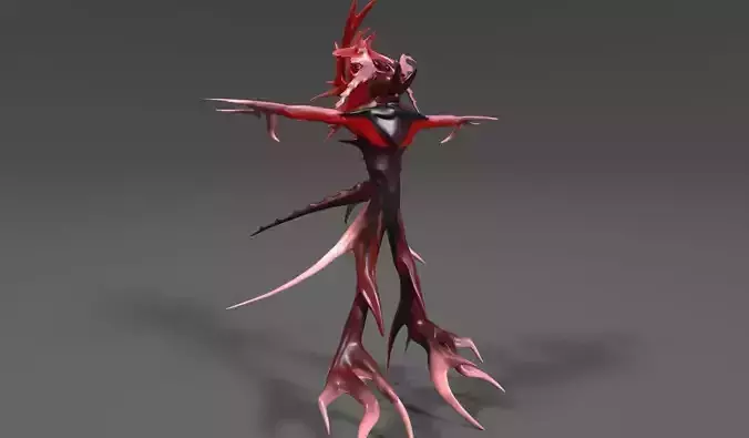 Spore Warrior Alien Character Free low-poly 3D model