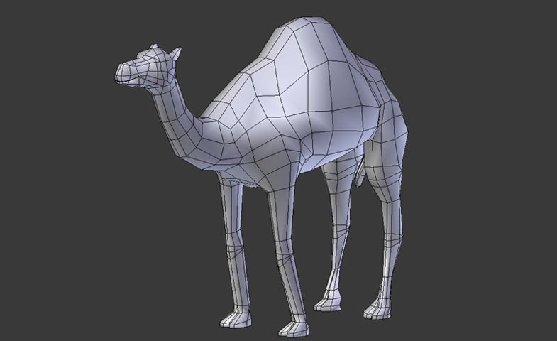 Arabian Camel Low-poly 3D model_9