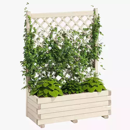 Planter With Lattice 2 3D model