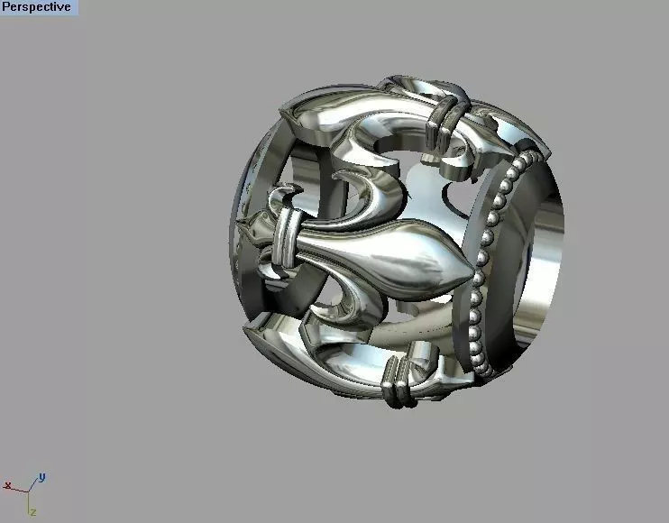 Fleur de lis Pandora bead 3D print model