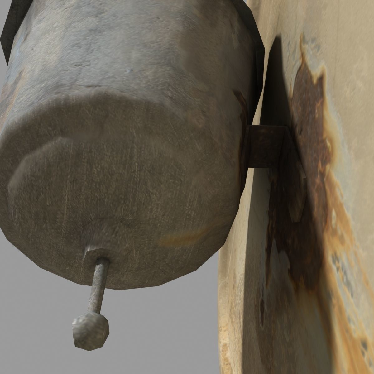 very old sink Low-poly 3D model_5