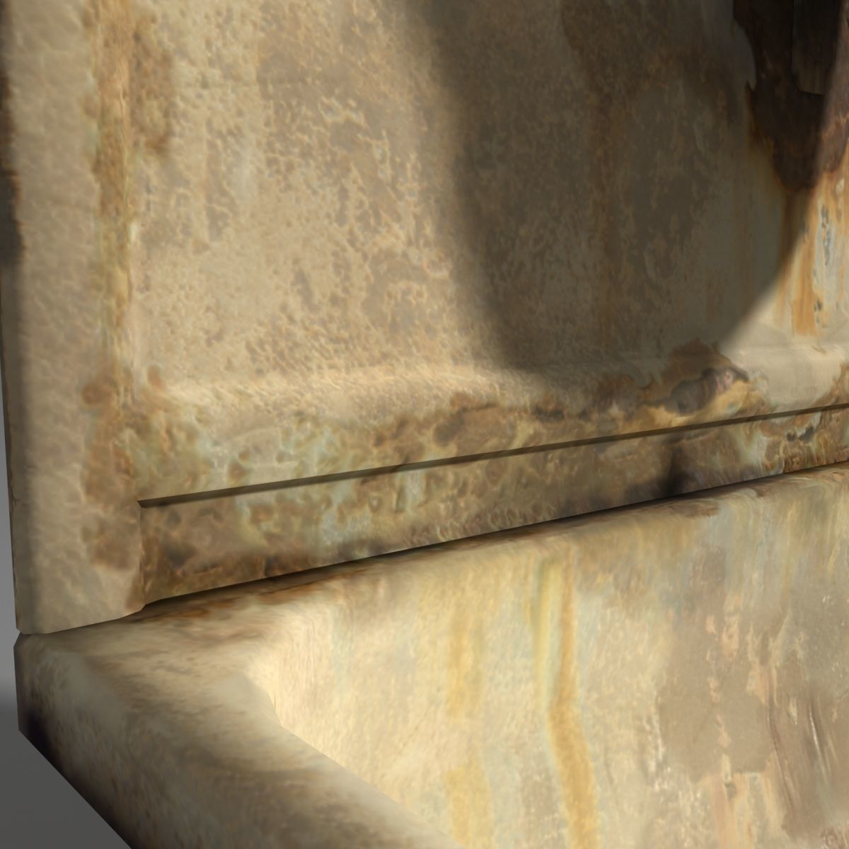 very old sink Low-poly 3D model_7