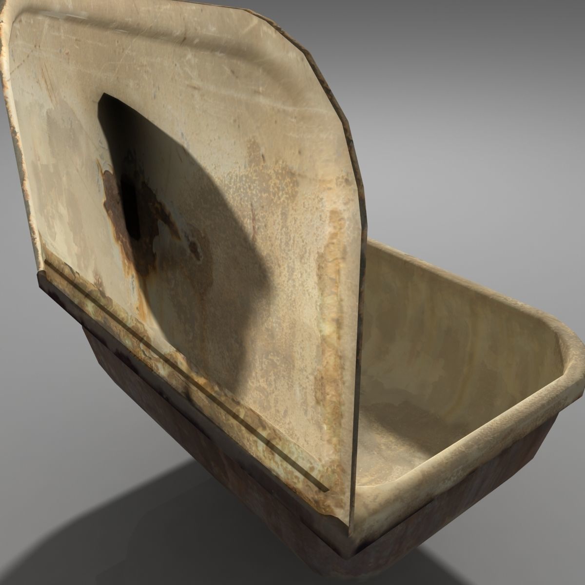 very old sink Low-poly 3D model_8