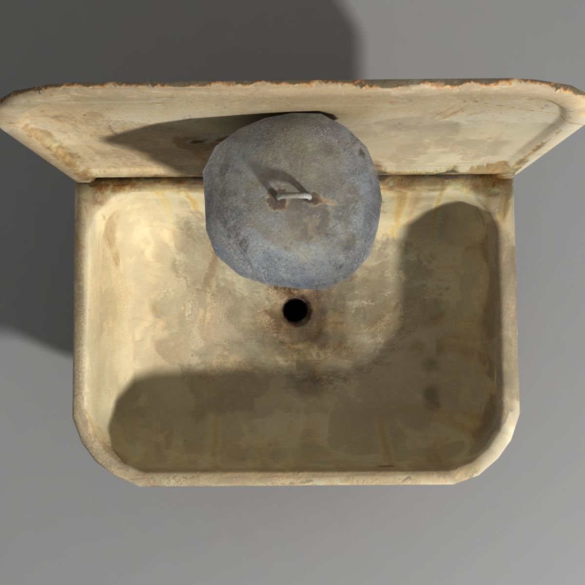 very old sink Low-poly 3D model_6