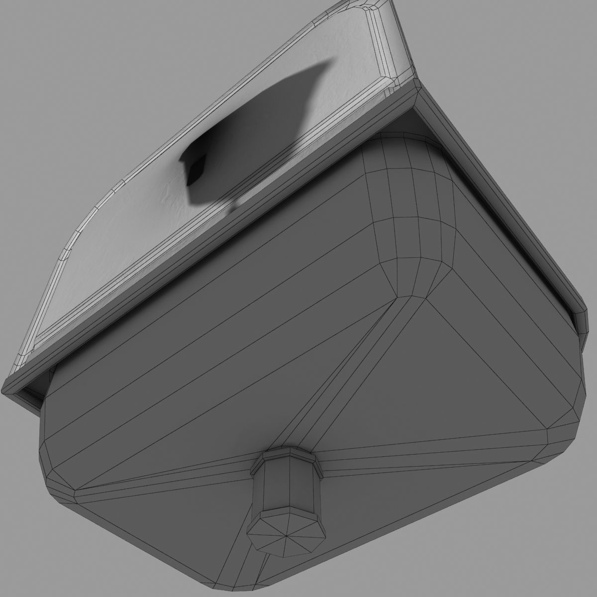 very old sink Low-poly 3D model_9