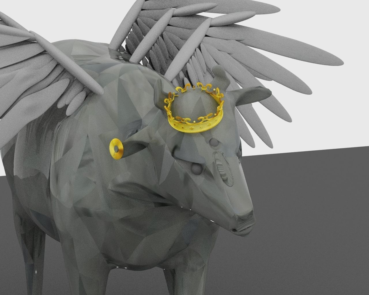 Holy Cow Low-poly 3D model_3