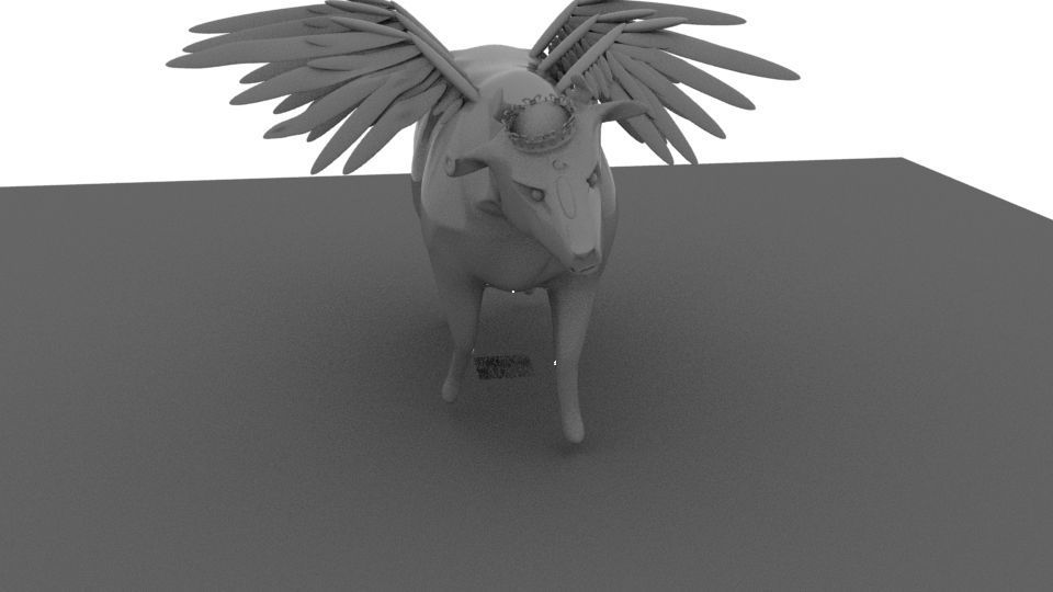 Holy Cow Low-poly 3D model_1