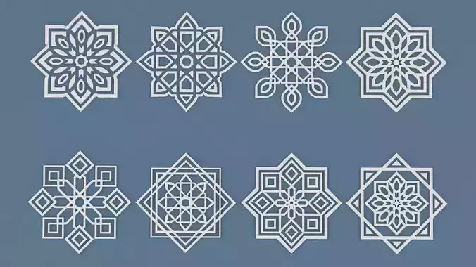 Collection of Arabic ornaments