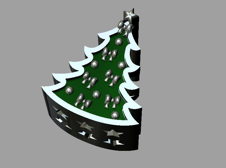 Christmas tree bead 3D print model_2