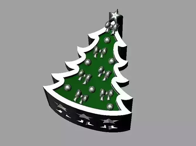 Christmas tree bead 3D print model