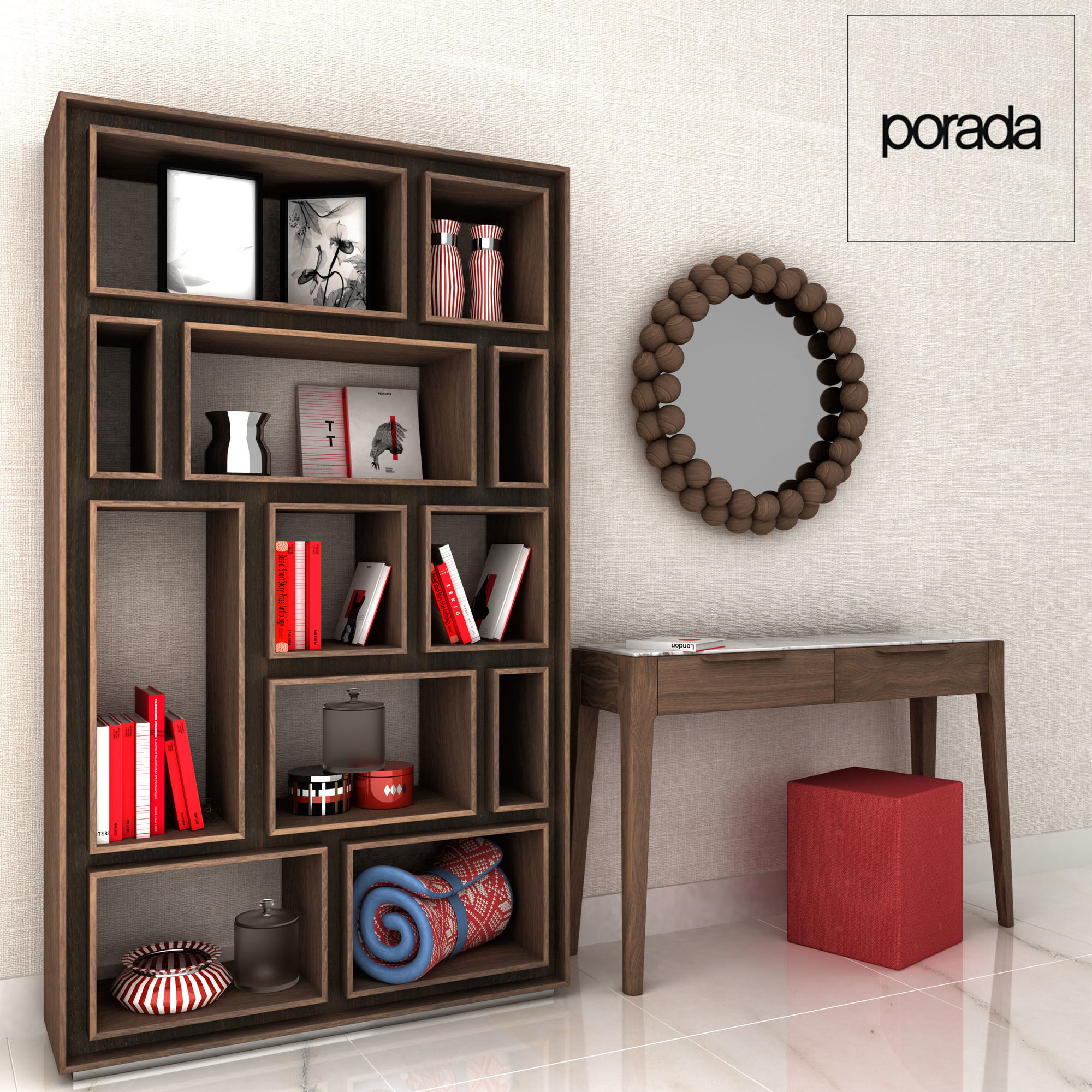 Porada First Shelving 3D model_1