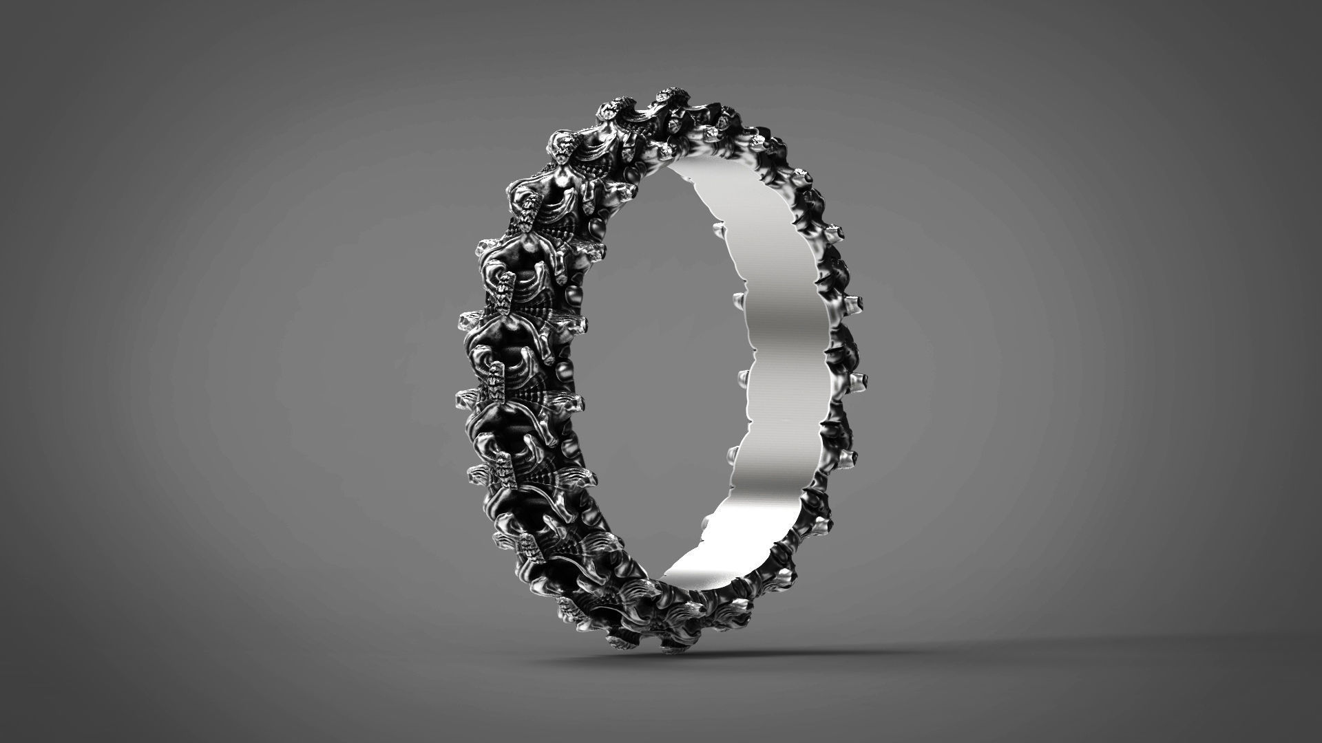 Biomechanical Ring - Spine  3d model for 3d printing 3D print model_6