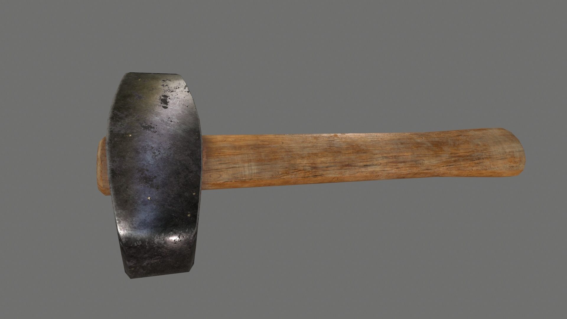 Medieval set metal bucket hanging from chain Low-poly 3D model_25