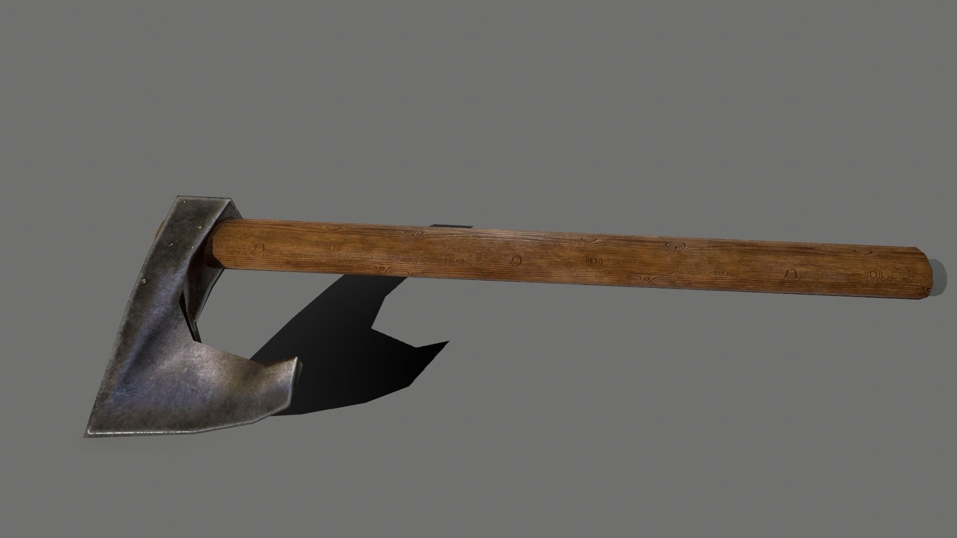 Medieval set metal bucket hanging from chain Low-poly 3D model_22