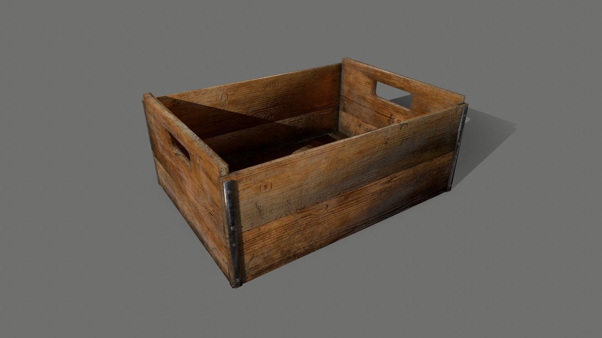 Medieval set metal bucket hanging from chain Low-poly 3D model_6