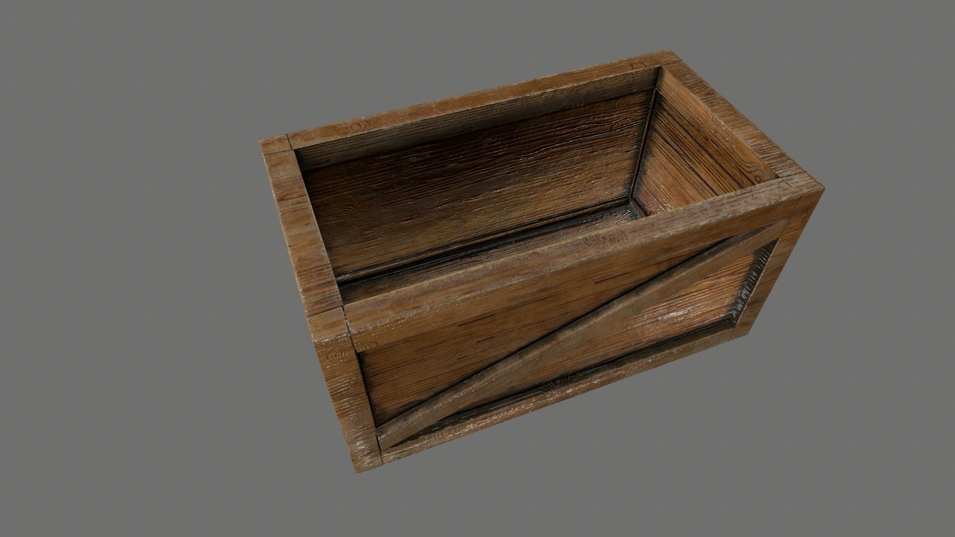 Medieval set metal bucket hanging from chain Low-poly 3D model_28