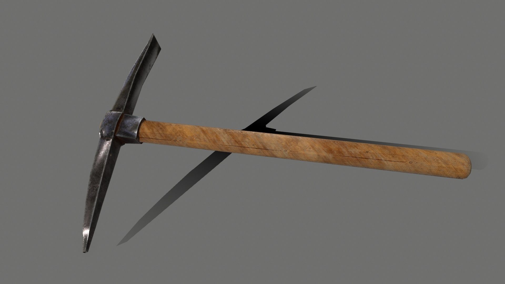 Medieval set metal bucket hanging from chain Low-poly 3D model_21