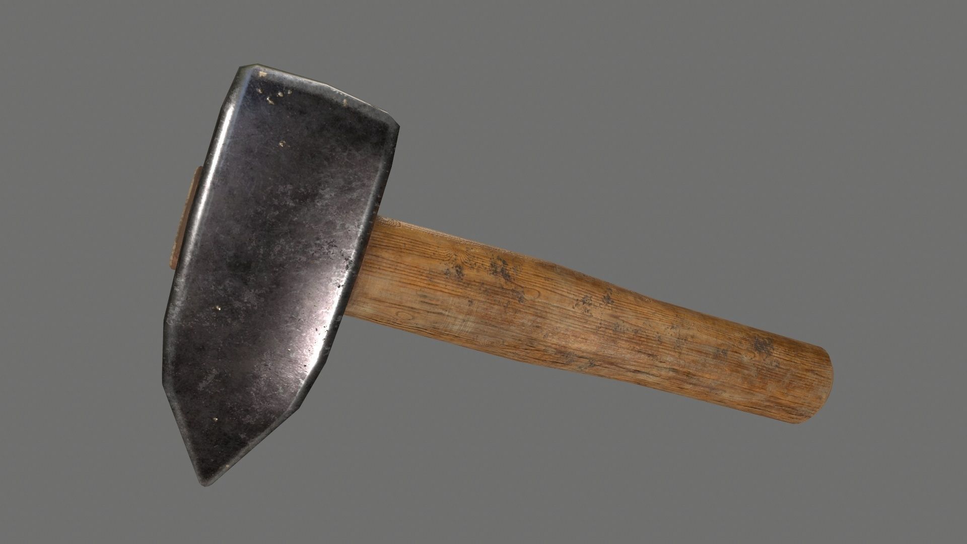 Medieval set metal bucket hanging from chain Low-poly 3D model_26