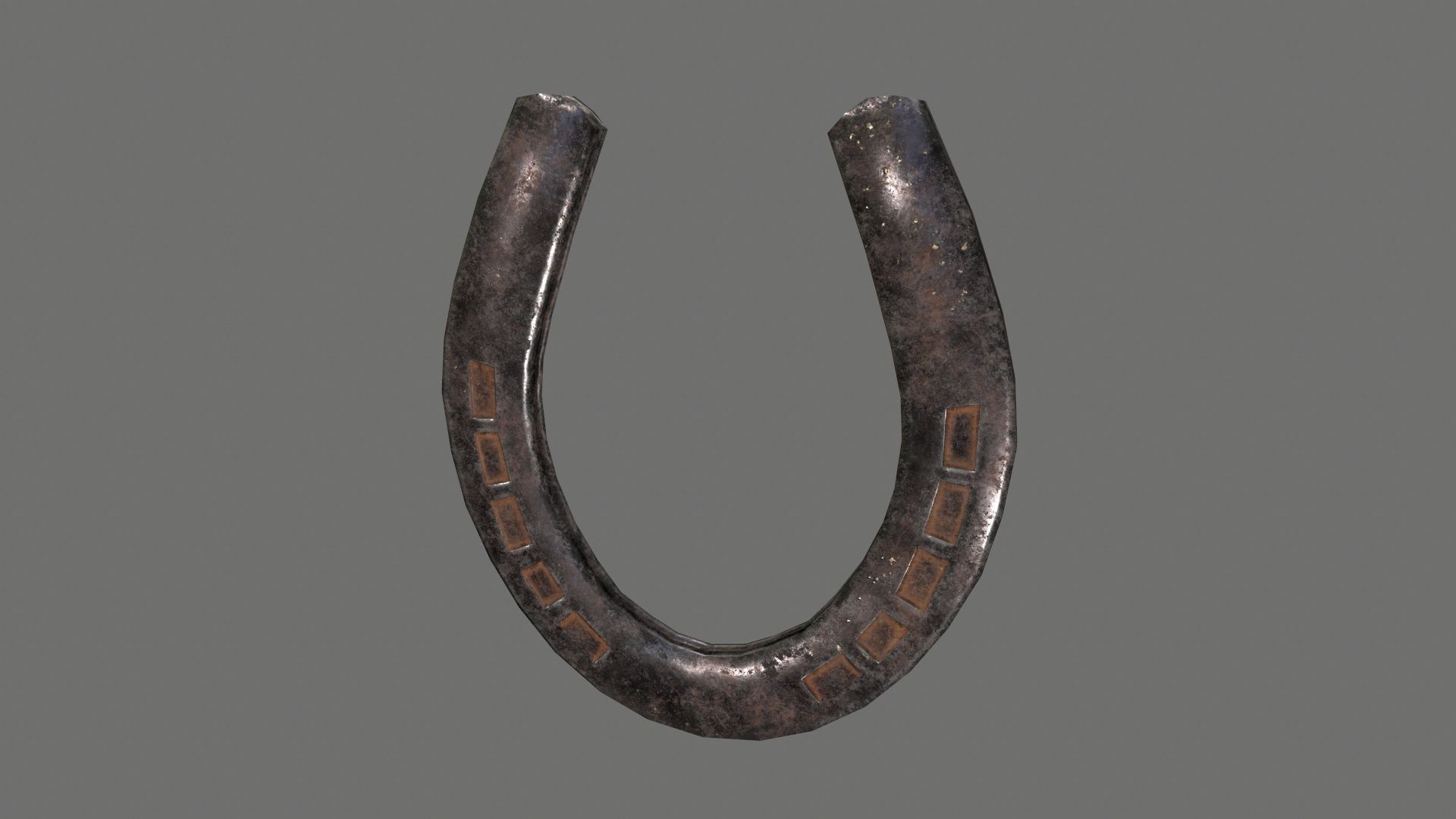 Medieval set metal bucket hanging from chain Low-poly 3D model_30