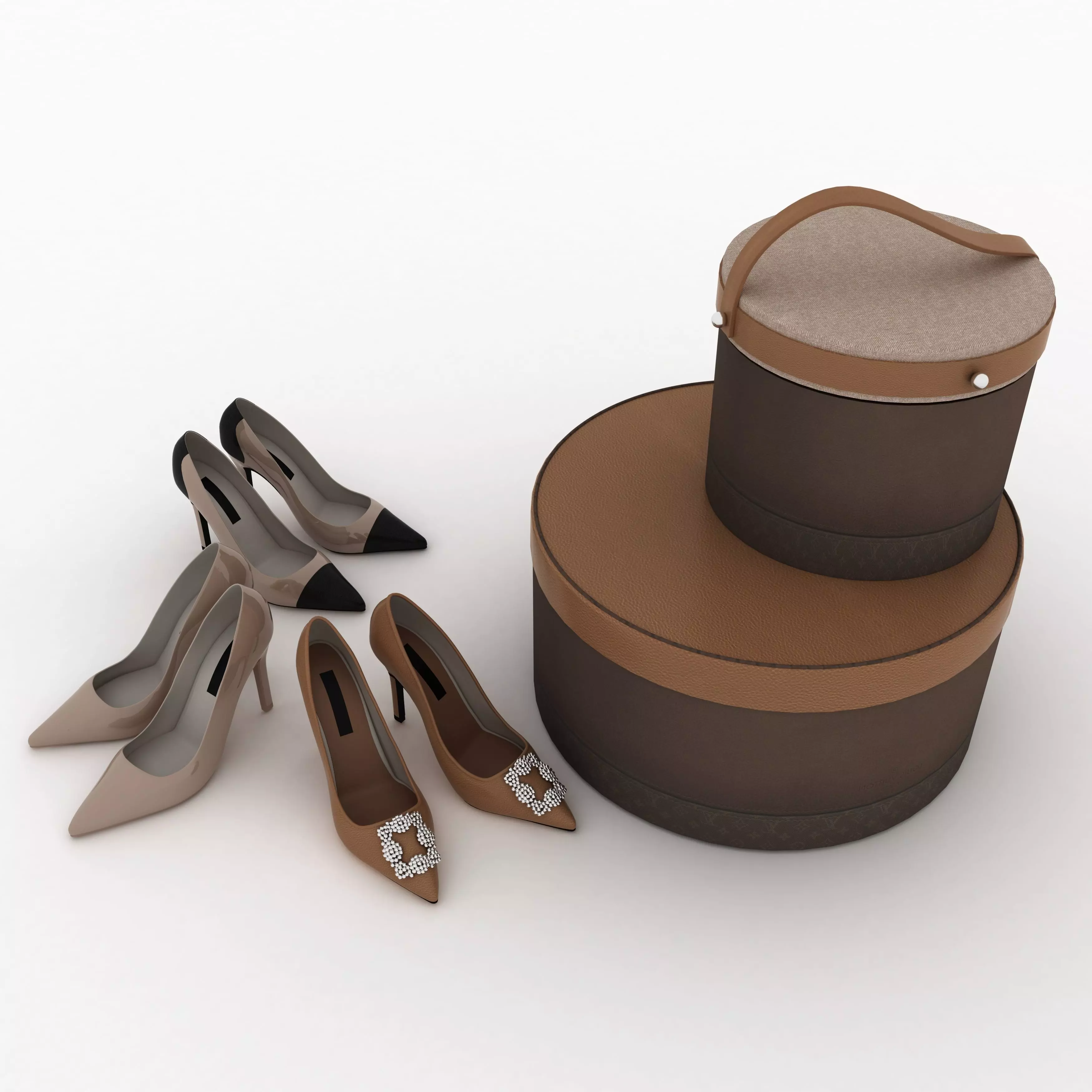 Shoes and Boxes 3D model