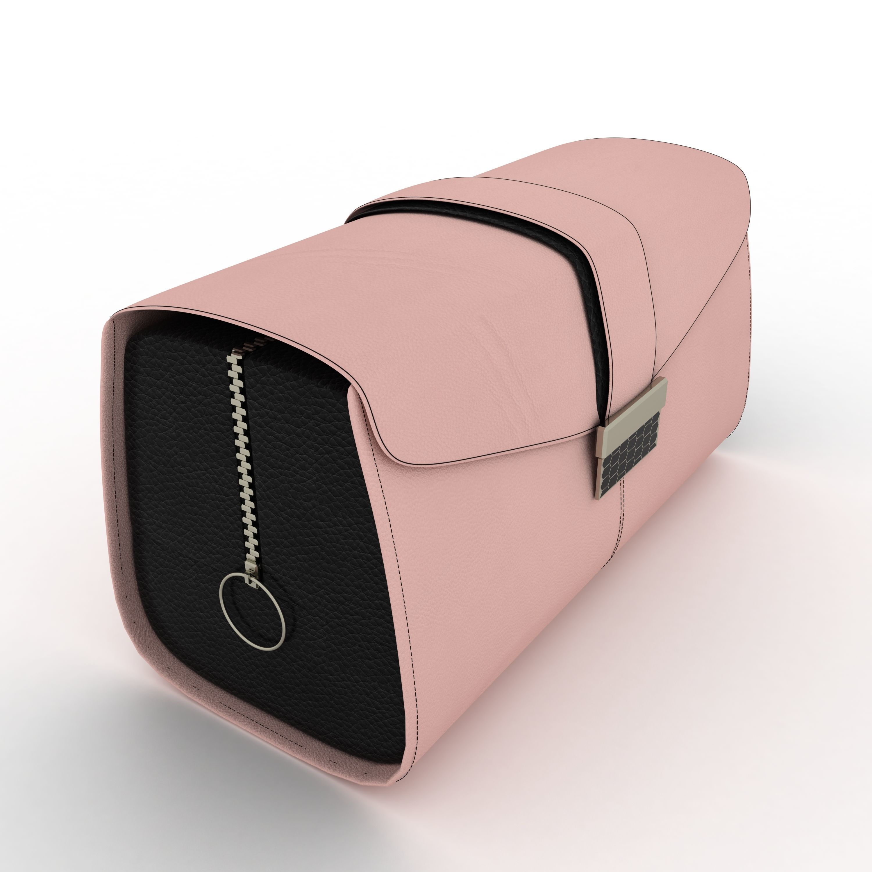Handbag clutch bag 3D model_3