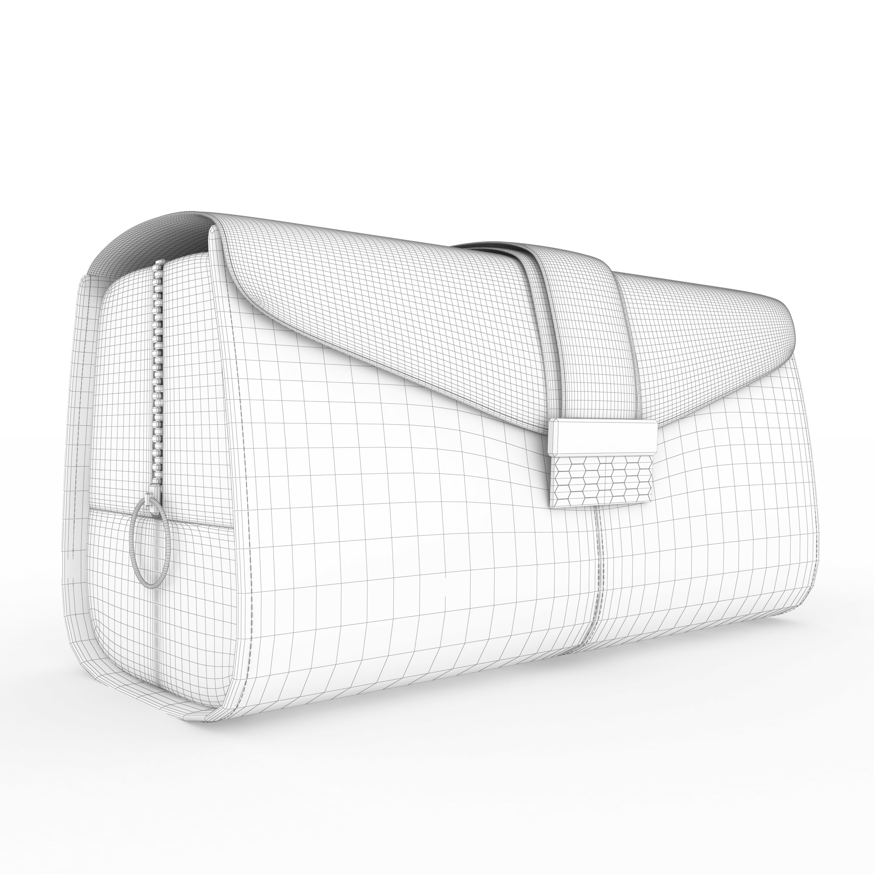Handbag clutch bag 3D model_6