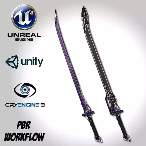 Void Sword - Remake Low-poly 3D model