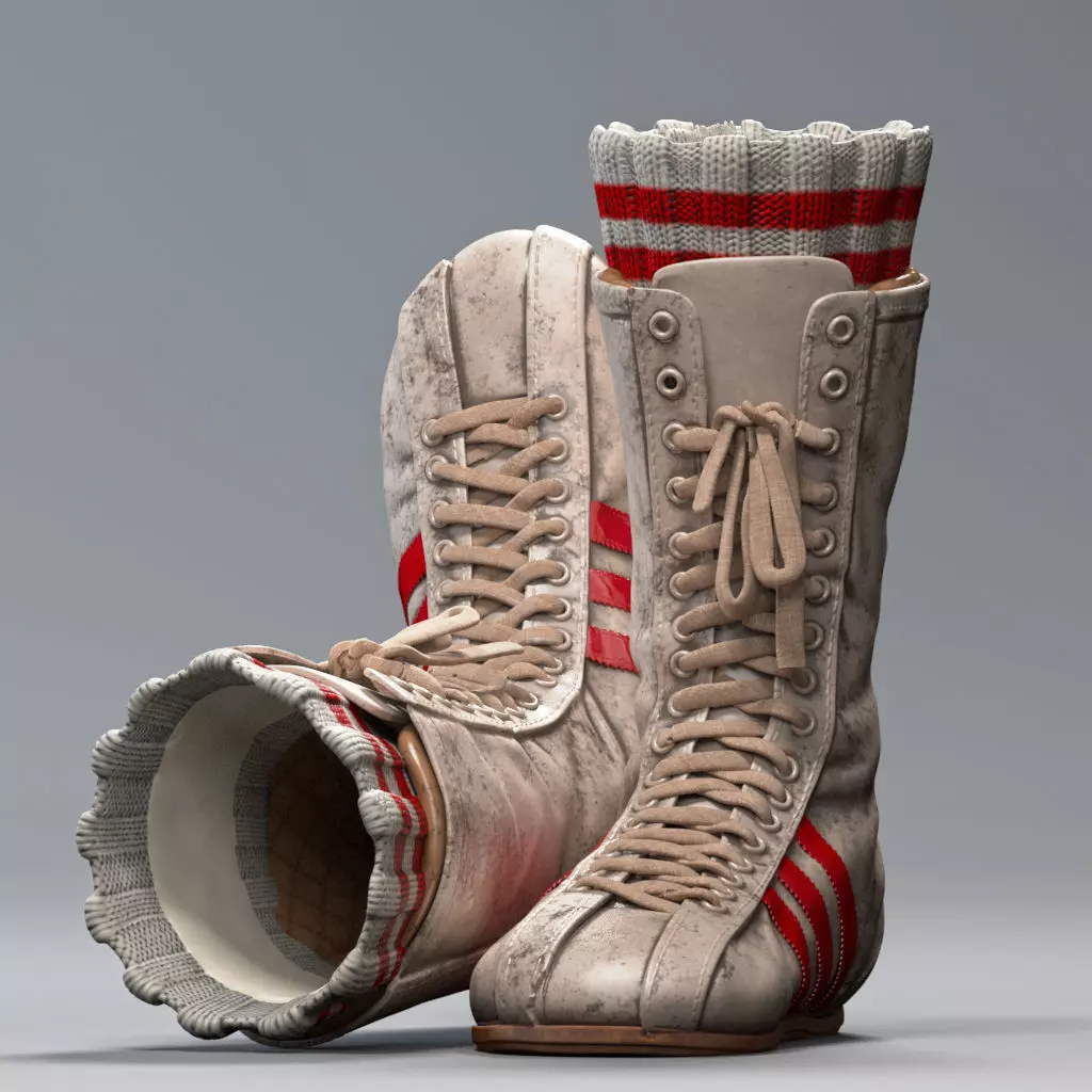 Everlast Realistic Boxing Shoes Low-poly 3D model_0