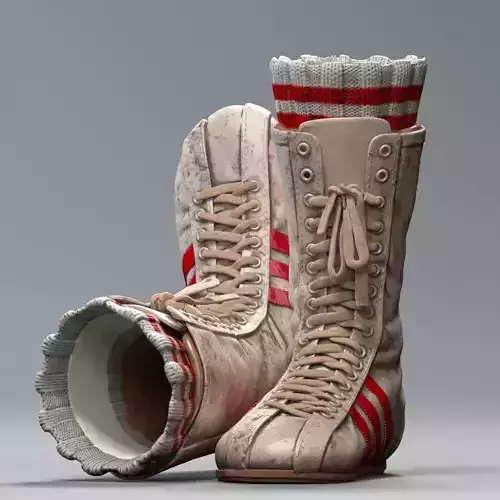 Everlast Realistic Boxing Shoes Low-poly 3D model