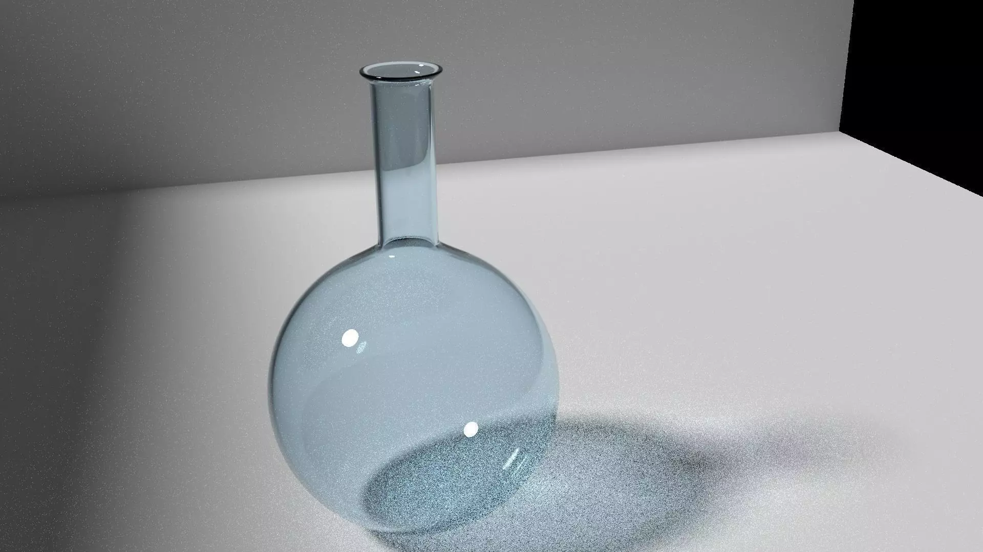 Glass scientific flask 3D model_0