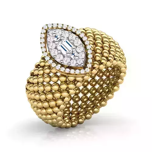Marquise Granular Ring