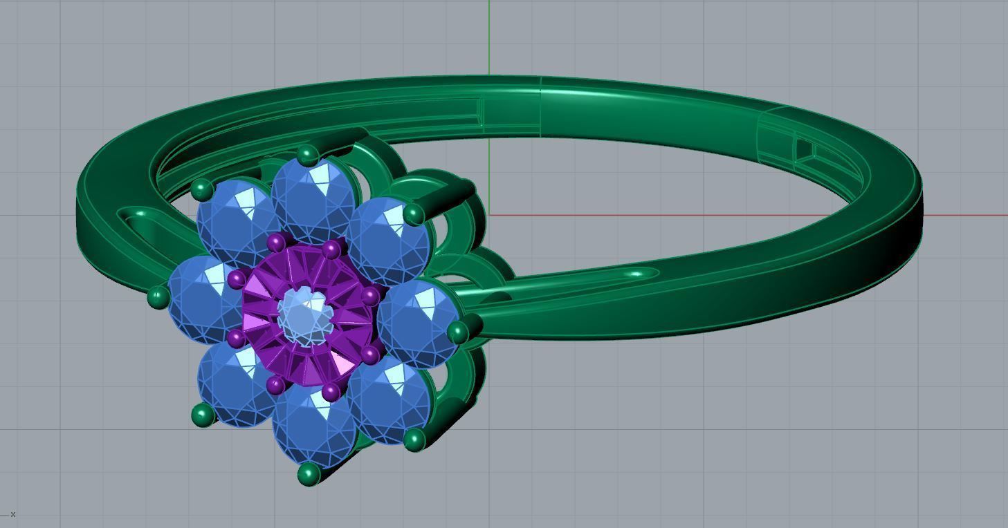 Octavia Ring 3D print model_10