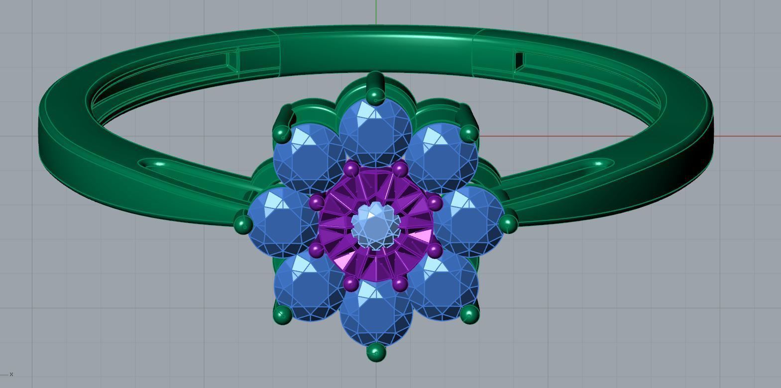 Octavia Ring 3D print model_8