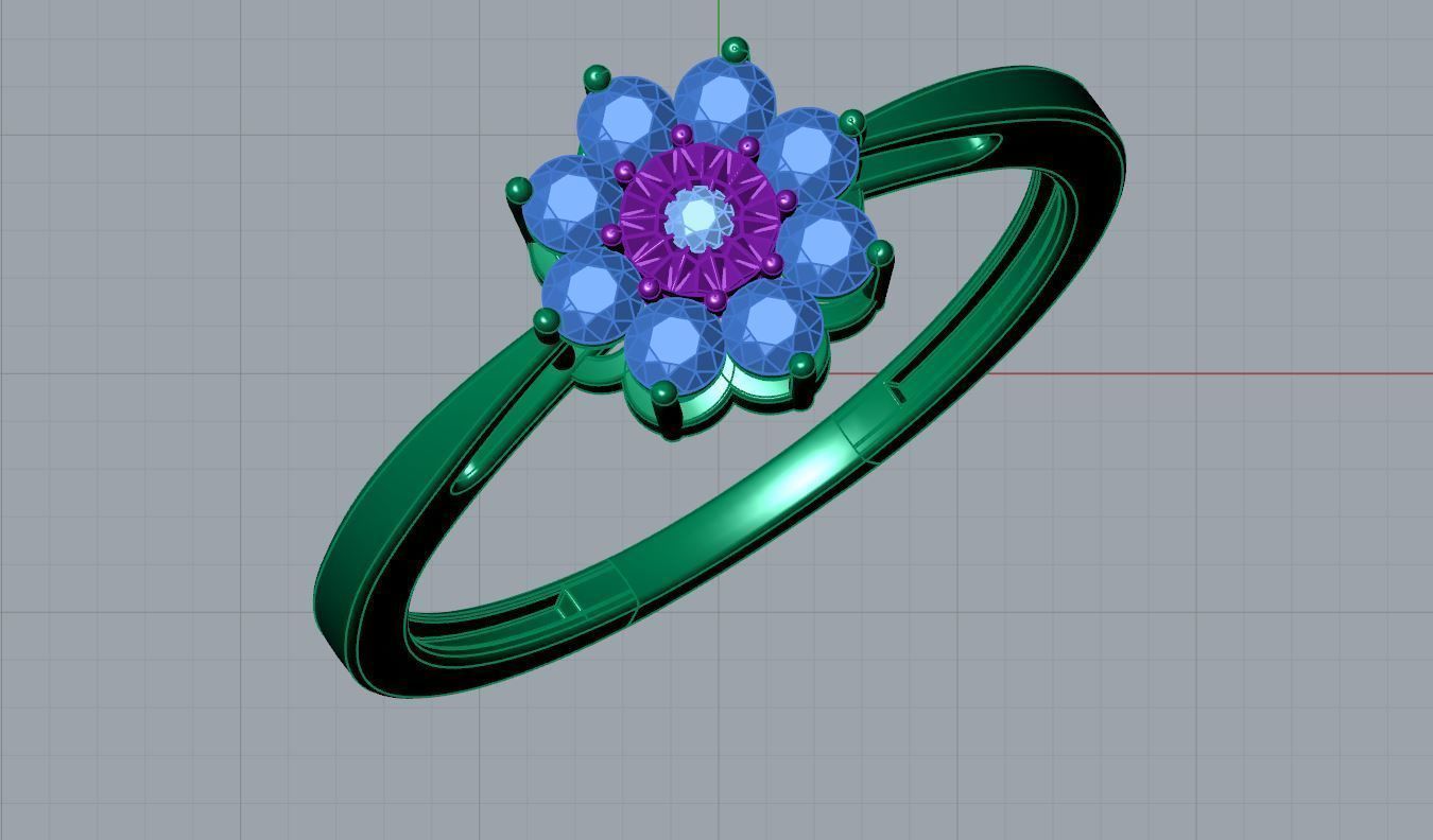 Octavia Ring 3D print model_7